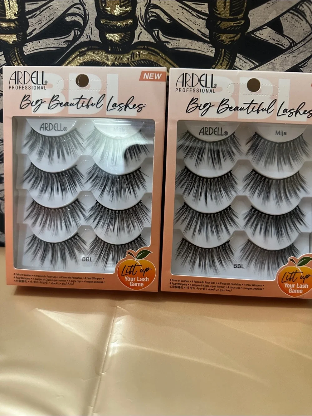 Ardell Peach-Tone Pack of Black Dramatic Lashes (Multi-Set) 2 PACK BUNDLE DEAL